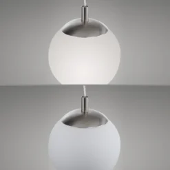 Paul Neuhaus Lámpara colgante Bolo, pantalla de cristal, Ø 20cm