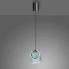 Paul Neuhaus lámpara colgante LED Zula, azul, Ø 15 cm, cristal