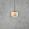 Paul Neuhaus lámpara colgante LED Rika, Ø 15 cm, cristal, atenuable