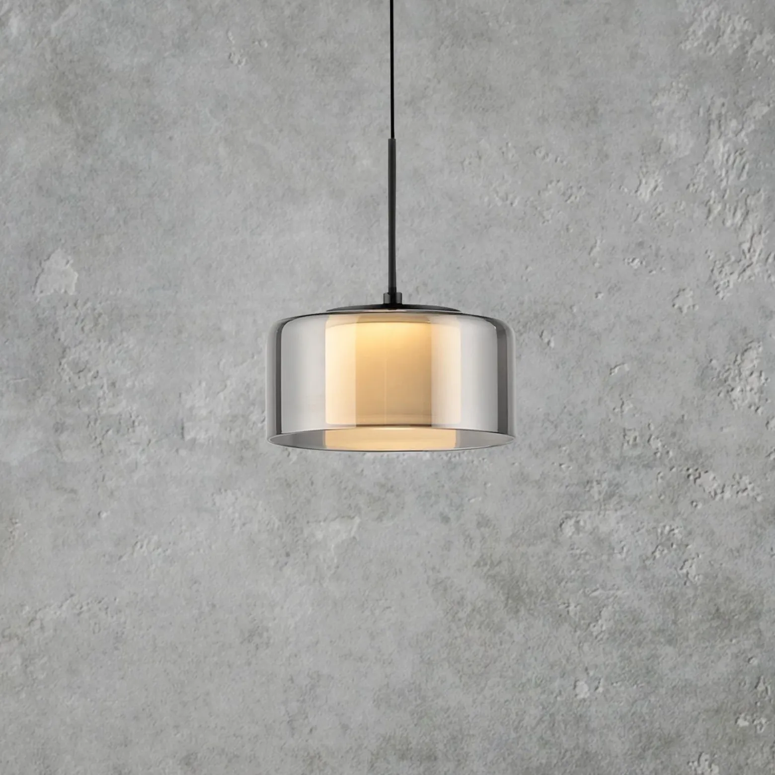 Paul Neuhaus lámpara colgante LED Rika, Ø 15 cm, cristal, atenuable