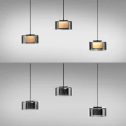 Paul Neuhaus Lámpara colgante LED Rika, 71 cm, cristal, atenuable