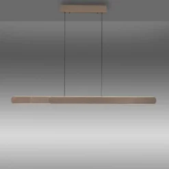 Paul Neuhaus Lámpara colgante LED Adriana, marrón, longitud 160 cm