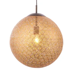 Paul Neuhaus Lámpara colgante Greta, Ø 40 cm, color dorado, metal