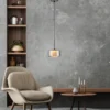 Paul Neuhaus lámpara colgante LED Rika, Ø 15 cm, cristal, atenuable