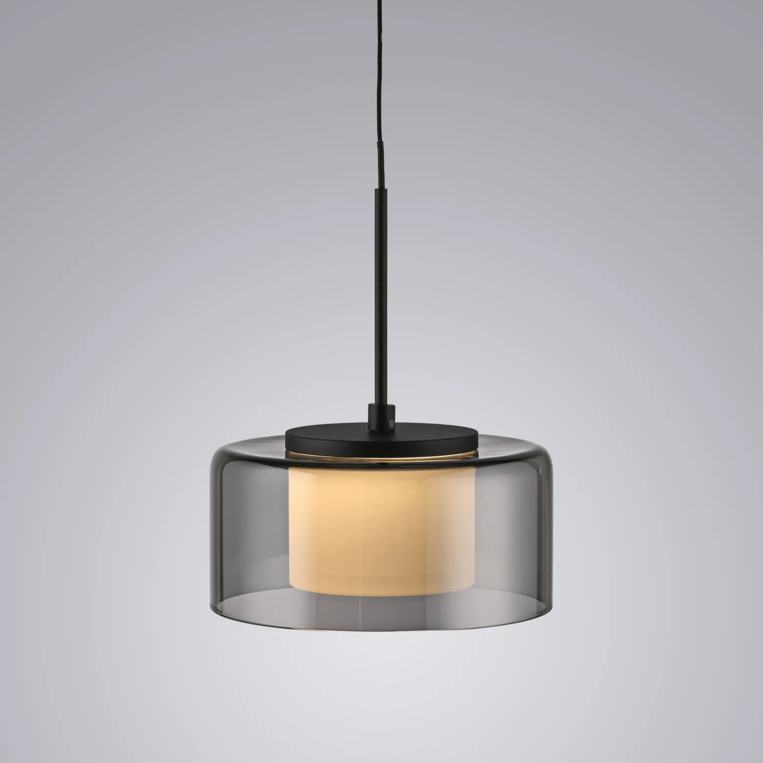 Paul Neuhaus lámpara colgante LED Rika, Ø 15 cm, cristal, atenuable