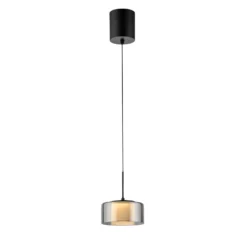Paul Neuhaus lámpara colgante LED Rika, Ø 15 cm, cristal, atenuable