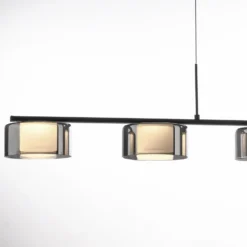 Paul Neuhaus lámpara colgante LED Rika, 119 cm, cristal, atenuable