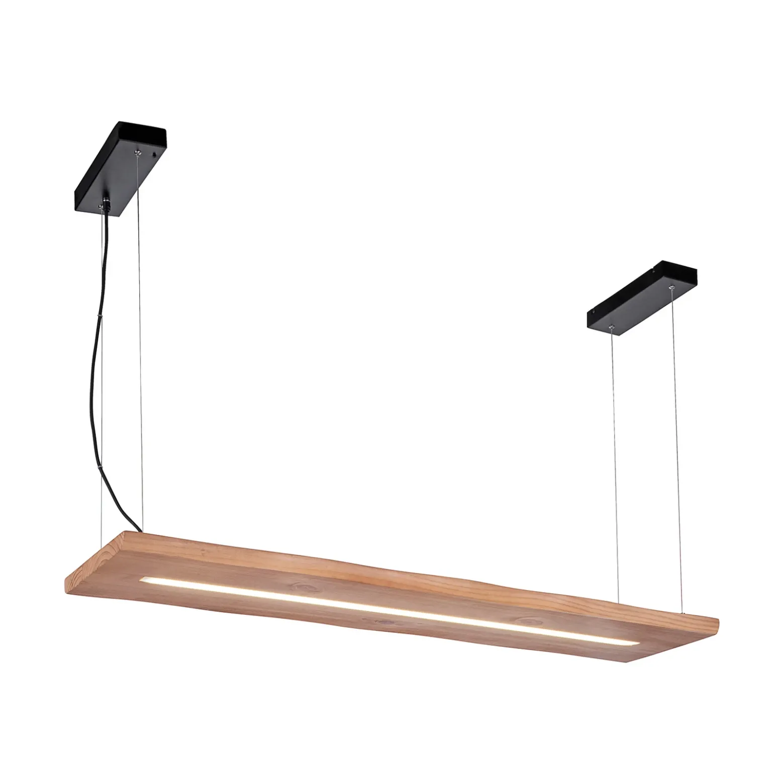 Paul Neuhaus lámpara colgante LED Palma, madera, CCT, atenuable, 120cm