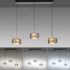 Paul Neuhaus Lámpara colgante LED Rika, 71 cm, cristal, atenuable