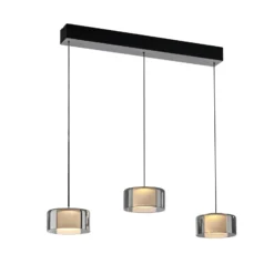 Paul Neuhaus Lámpara colgante LED Rika, 71 cm, cristal, atenuable
