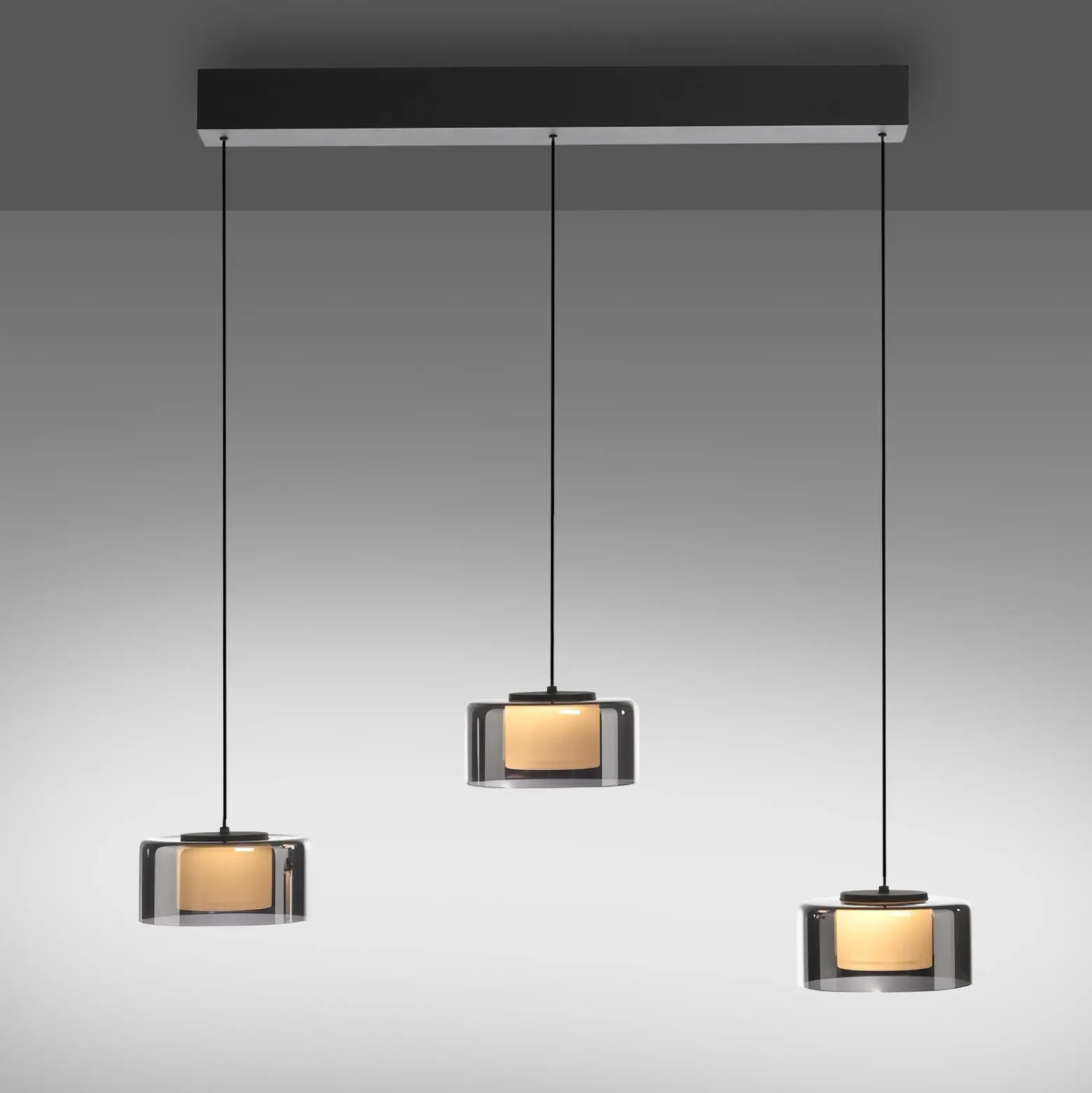 Paul Neuhaus Lámpara colgante LED Rika, 71 cm, cristal, atenuable