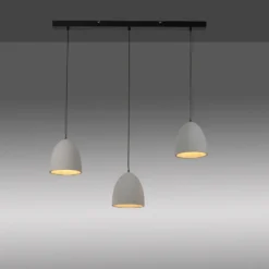 Paul Neuhaus lámpara colgante Eton, 3 luces, 100 cm, hormigón, G9