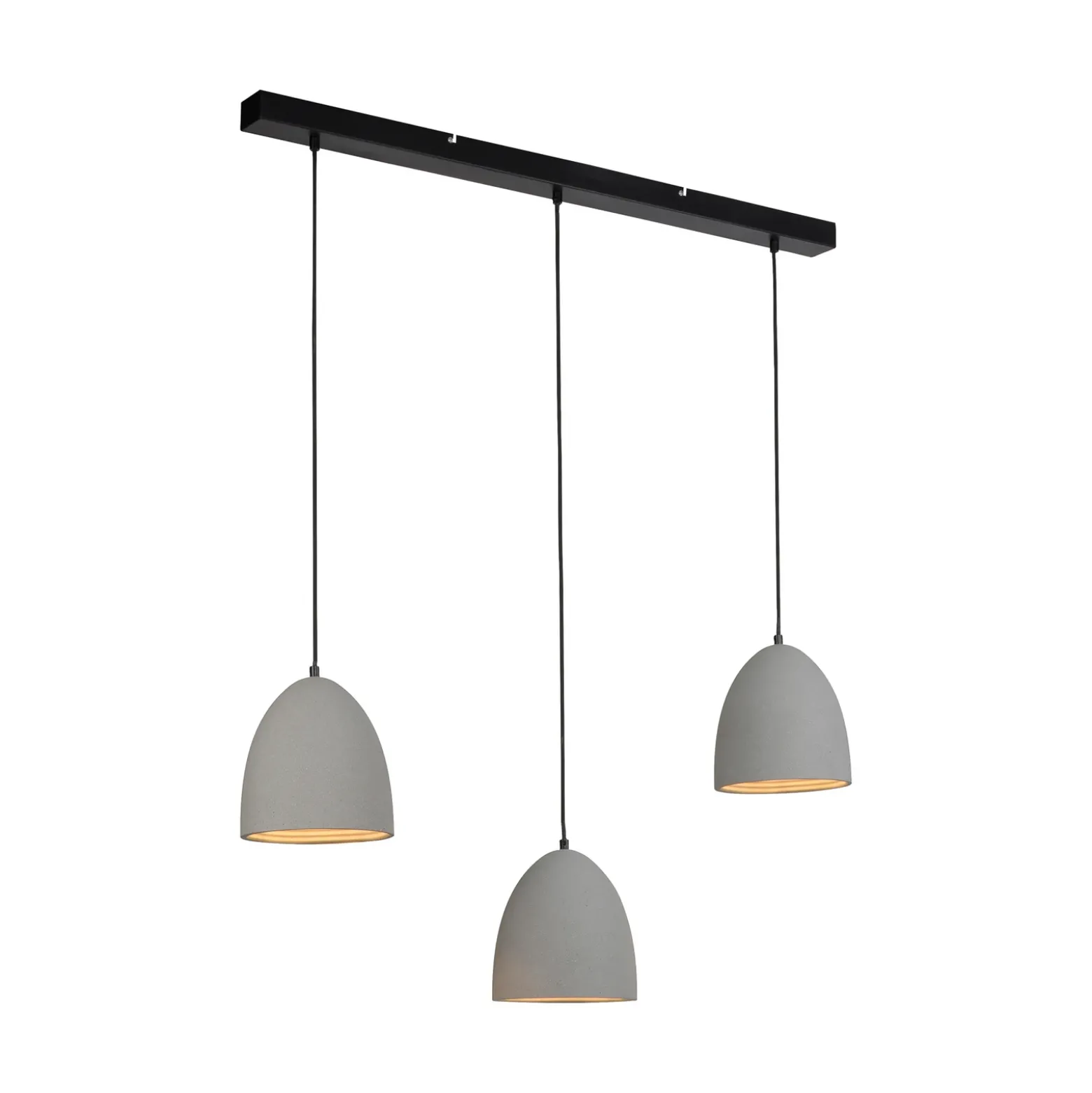 Paul Neuhaus lámpara colgante Eton, 3 luces, 100 cm, hormigón, G9