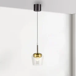 Paul Neuhaus Lámpara colgante SMART+ Q-Kon dorada Ø 21 cm