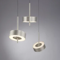 Paul Neuhaus Lámpara colgante SMART+ Q-Rotate, aluminio 3 luces.