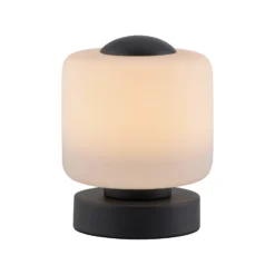 Paul Neuhaus Lámpara de mesa LED Bota, antracita, cristal, atenuable