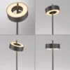 Paul Neuhaus Lámpara de pie LED inteligente Q-Rotate marrón oscuro 140 cm