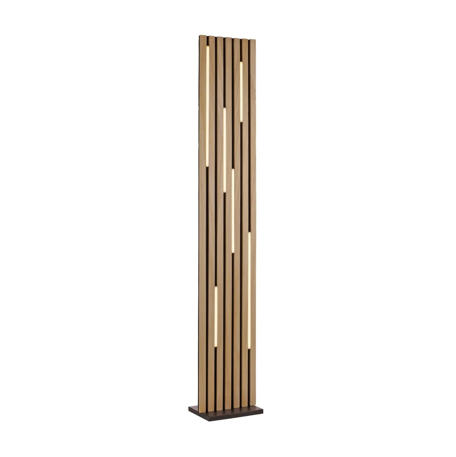 Paul Neuhaus Lámpara de pie LED inteligente Q-Acoustic madera altura 162 cm