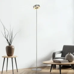Paul Neuhaus Lámpara de pie LED inteligente Q-Rotate aluminio 140 cm