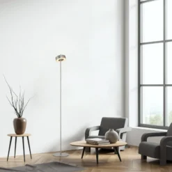 Paul Neuhaus Lámpara de pie LED inteligente Q-Rotate aluminio 140 cm