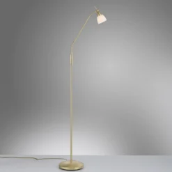 Paul Neuhaus lámpara de pie Pino, latón, 163 cm, atenuable, G9