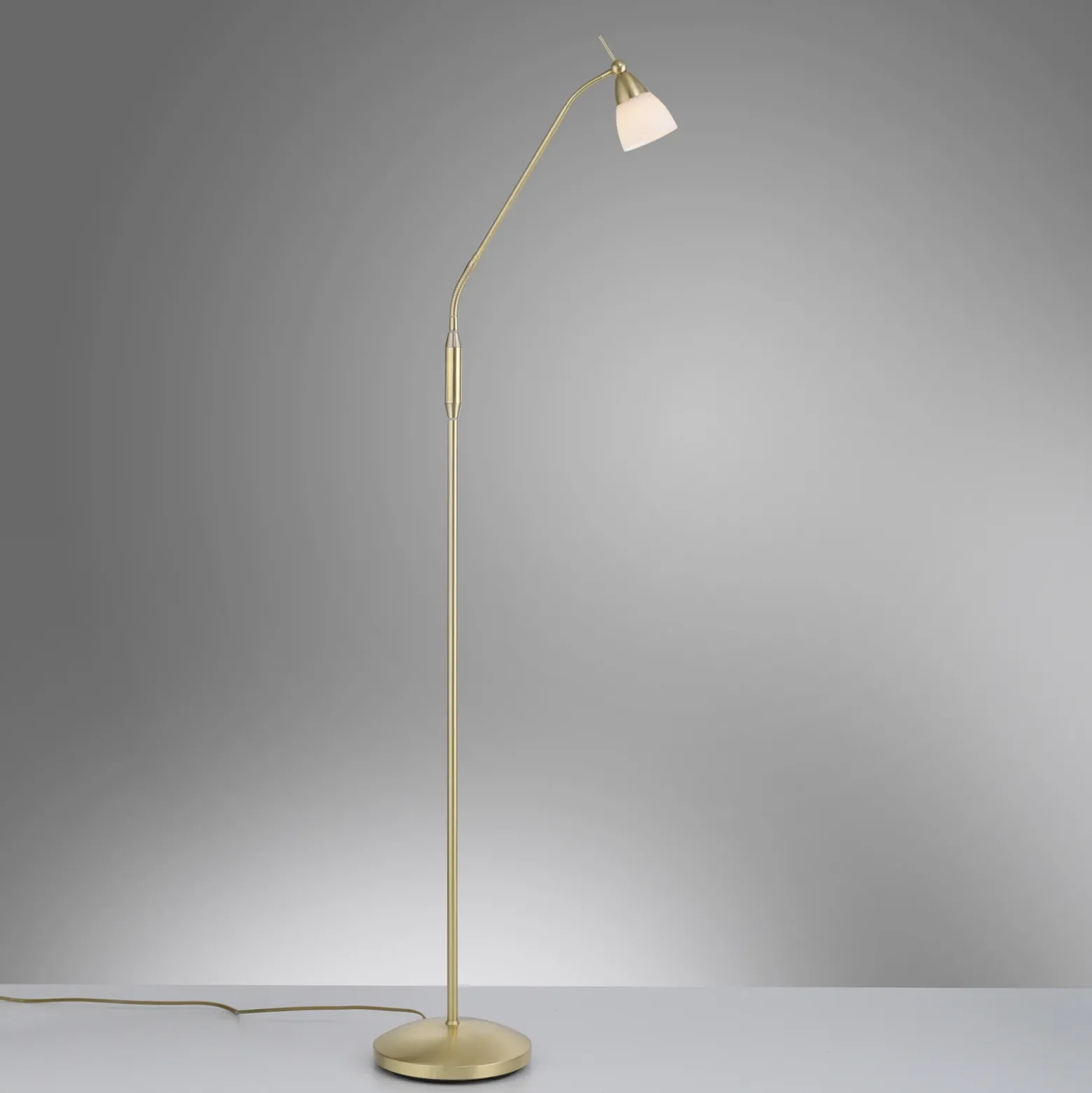 Paul Neuhaus lámpara de pie Pino, latón, 163 cm, atenuable, G9
