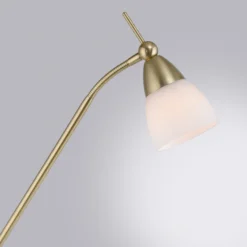 Paul Neuhaus lámpara de pie Pino, latón, 163 cm, atenuable, G9