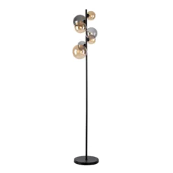 Paul Neuhaus lámpara de pie Popsicle, vidrio, 155 cm de altura, G9