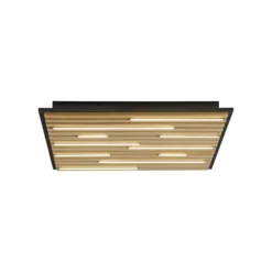 Paul Neuhaus Lámpara de techo SMART+ Q-Acoustic de madera 62 x 62 cm