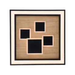 Paul Neuhaus lámpara LED de techo Eliza, roble aceitado, 48 x 48 cm