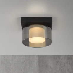 Paul Neuhaus Lámpara LED de techo Rika, Ø 15 cm, cristal, atenuable