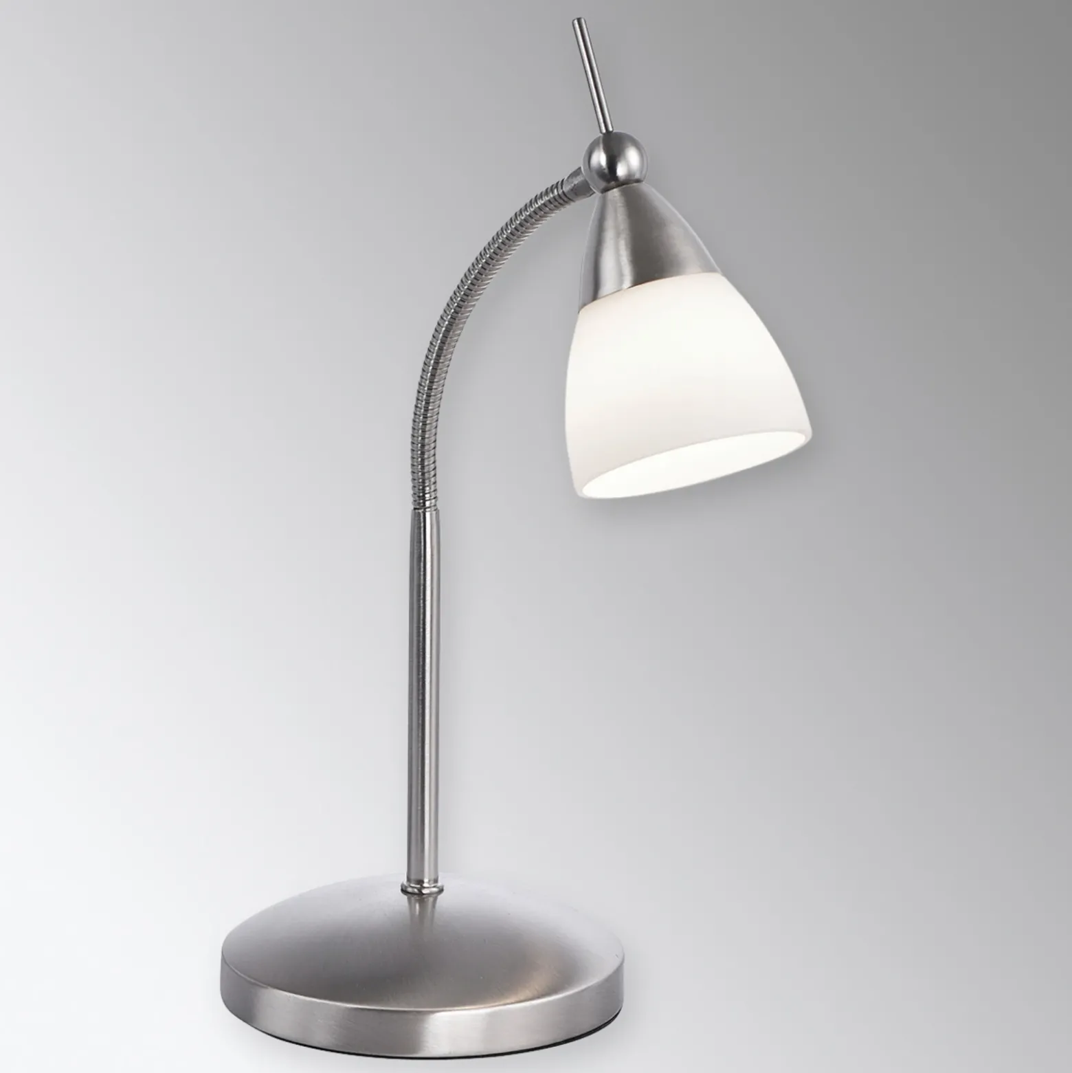 Paul Neuhaus Pino lámpara de mesa, gris, 45 cm, atenuable, G9
