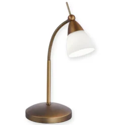 Paul Neuhaus Pino lámpara de mesa, latón antiguo, 45 cm, atenuable