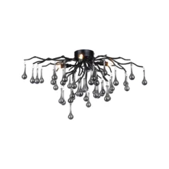 Paul Neuhaus plafón Icicle, 4 luces, negro