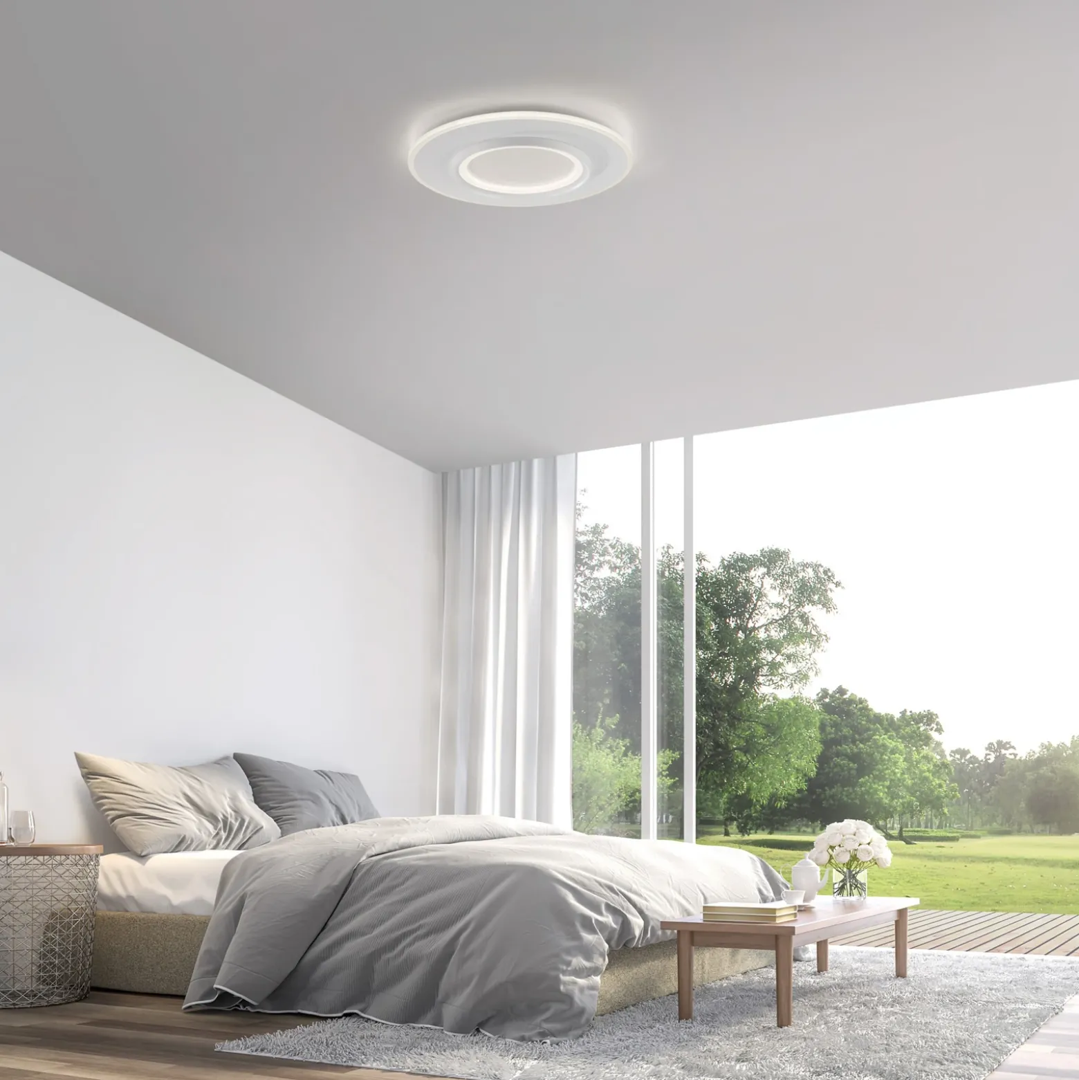 Paul Neuhaus Plafón LED Smart Q-Kalina, blanco, Ø 50 cm