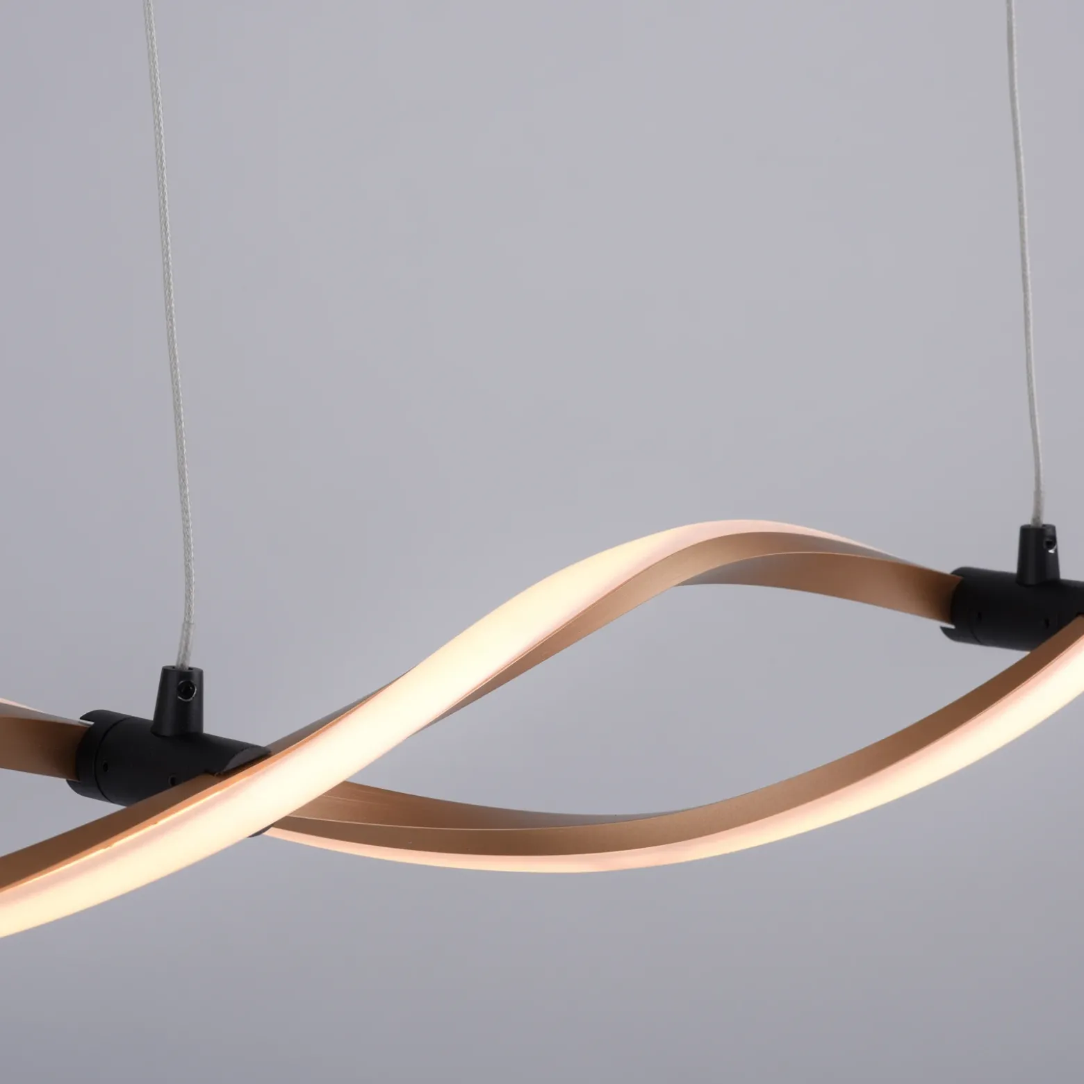 Paul Neuhaus Polina lámpara colgante LED, dorada, metal, atenuable
