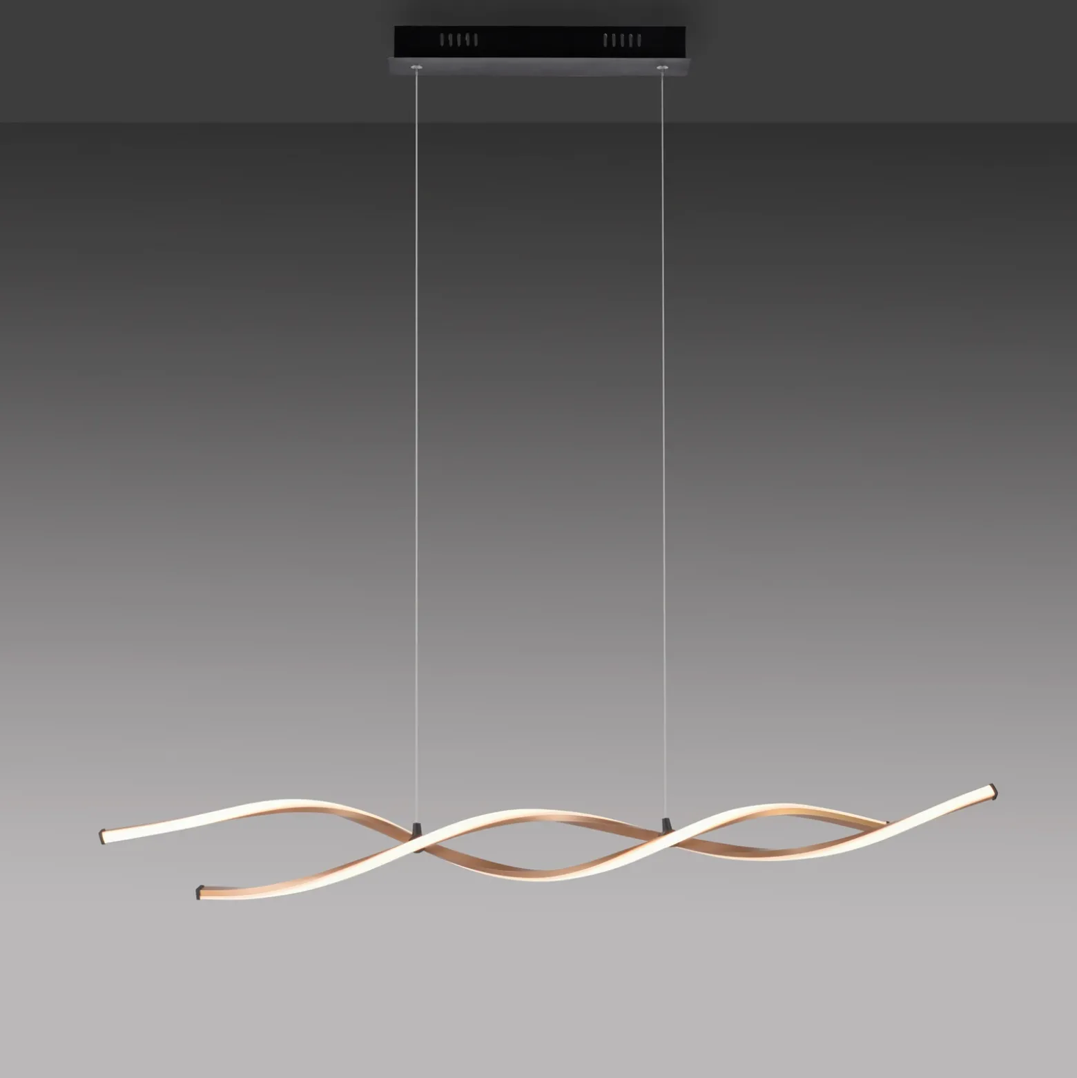 Paul Neuhaus Polina lámpara colgante LED, dorada, metal, atenuable