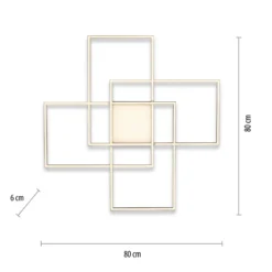 Paul Neuhaus Q-ASMIN plafón LED, 80 x 80 cm