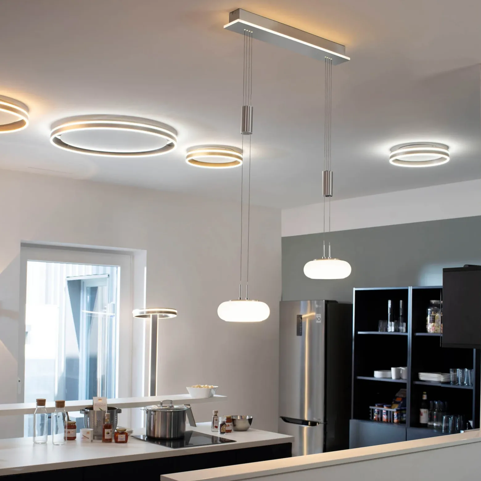 Paul Neuhaus Q-ETIENNE colgante LED, 2 luces