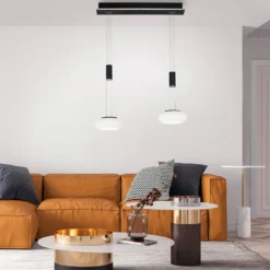 Paul Neuhaus Q-ETIENNE colgante LED 2 luces, negro