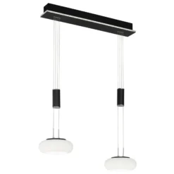 Paul Neuhaus Q-ETIENNE colgante LED 2 luces, negro