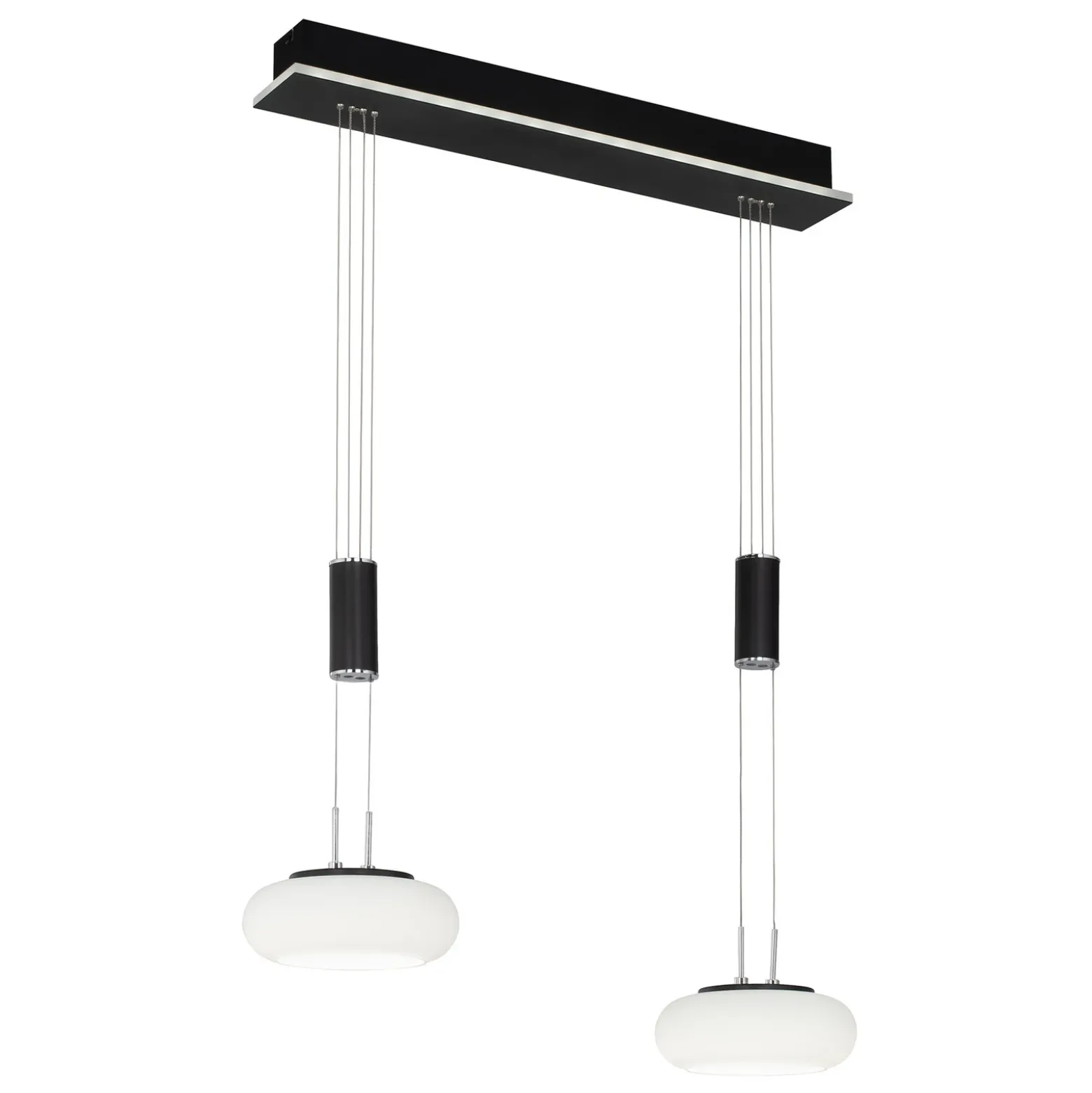 Paul Neuhaus Q-ETIENNE colgante LED 2 luces, negro