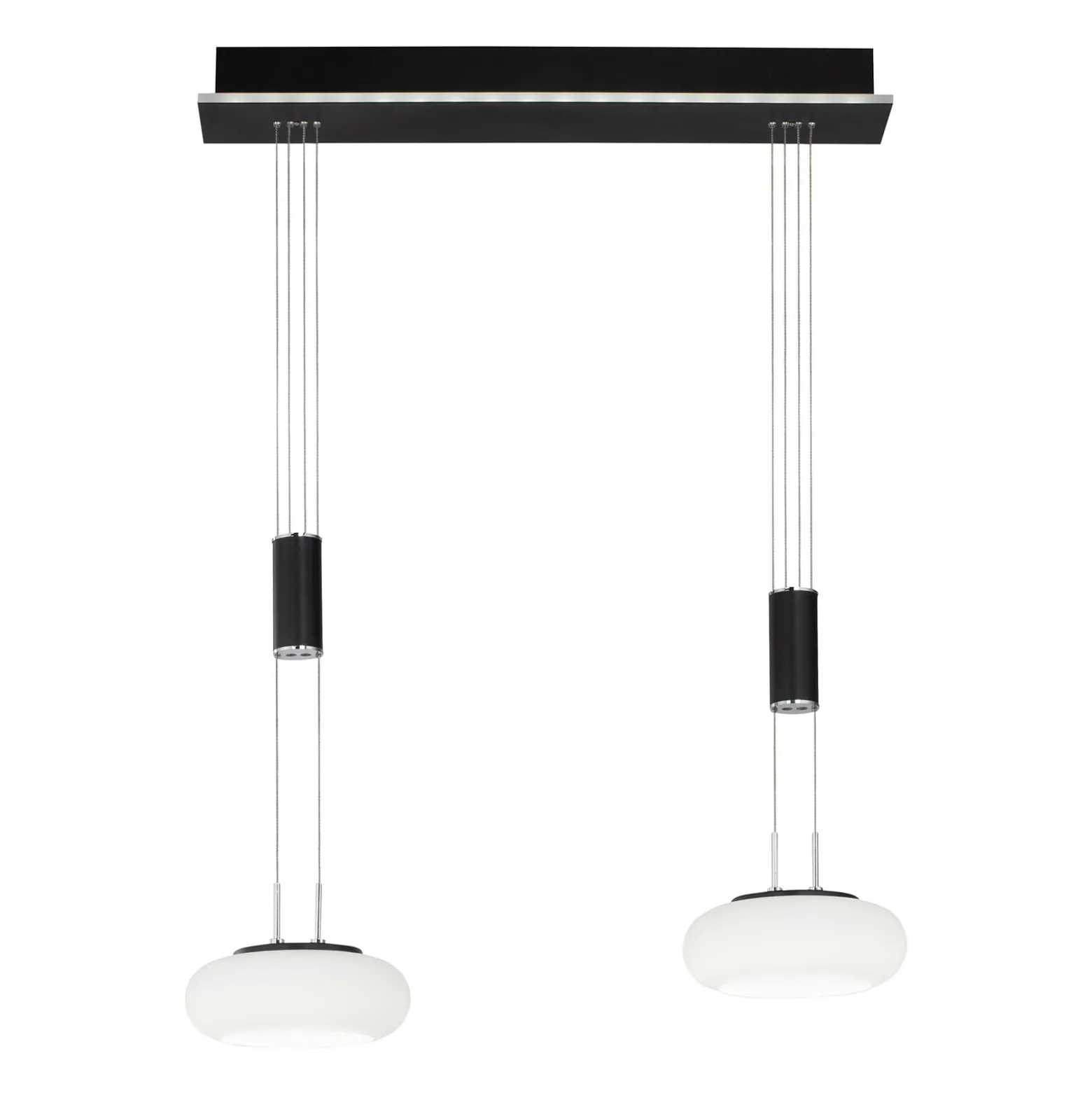 Paul Neuhaus Q-ETIENNE colgante LED 2 luces, negro