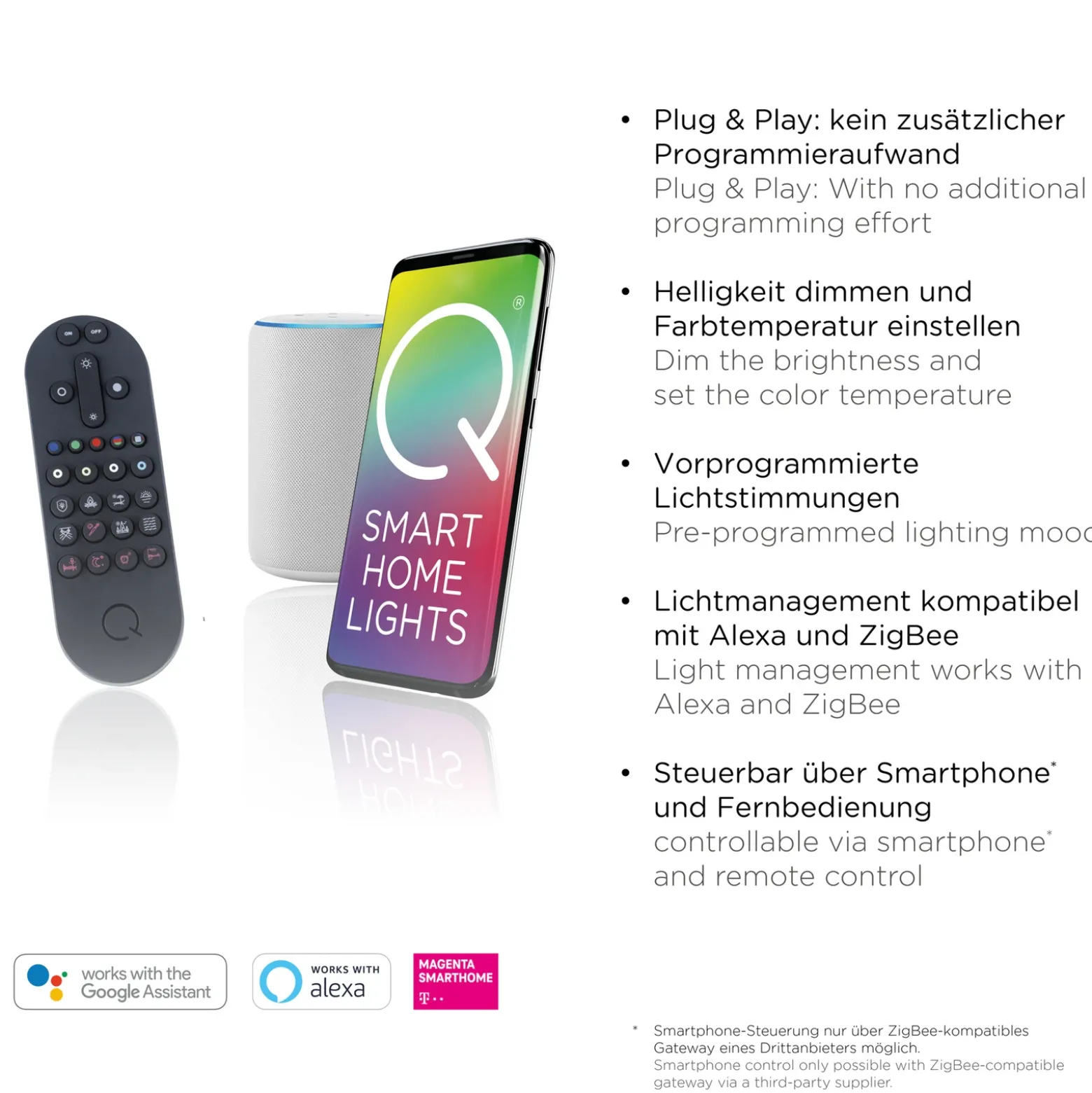 Paul Neuhaus Q-Piato plafón LED 3 luces