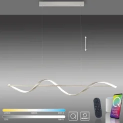 Paul Neuhaus Q-Swing lámpara colgante LED, acero
