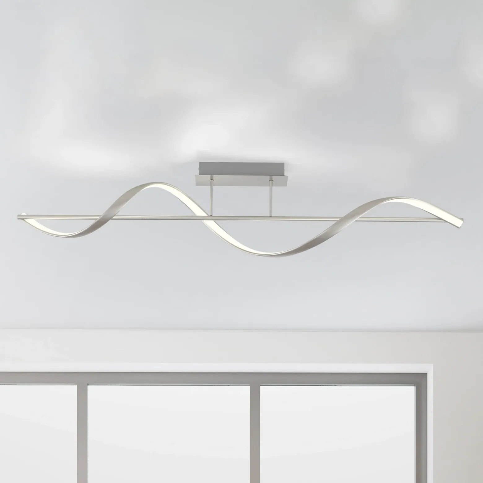 Paul Neuhaus Q-Swing plafón LED, acero