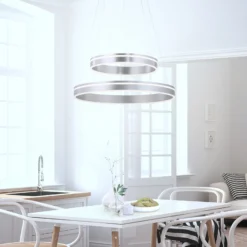 Paul Neuhaus Q-VITO colgante 2 luces acero