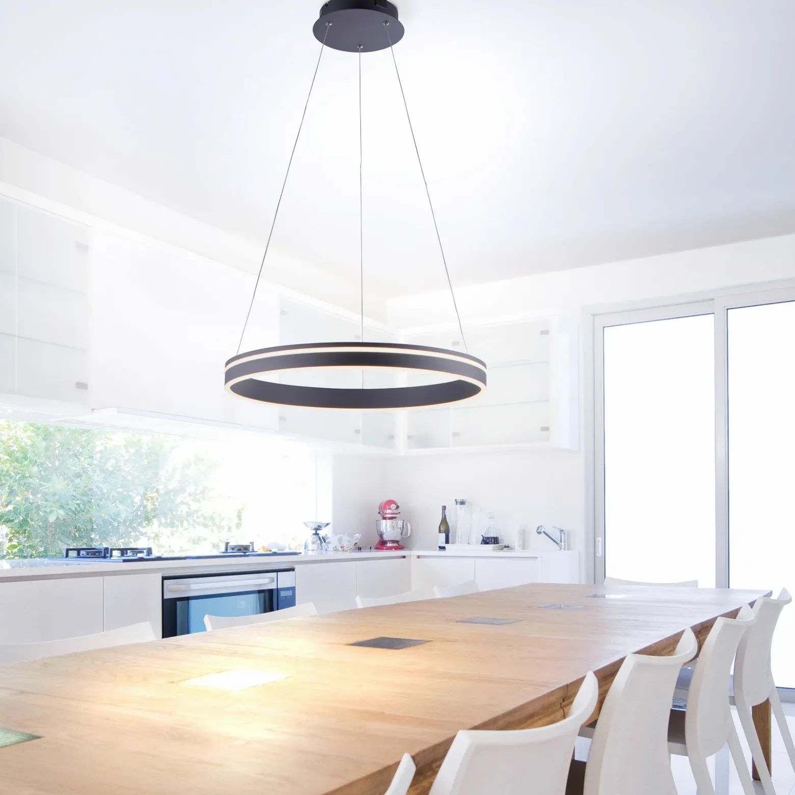 Paul Neuhaus Q-VITO colgante LED 59cm antracita