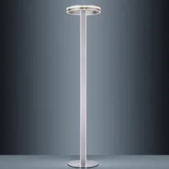 Paul Neuhaus Q-Vito lámpara pie LED, recta, anillo