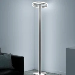 Paul Neuhaus Q-Vito lámpara pie LED, recta, anillo